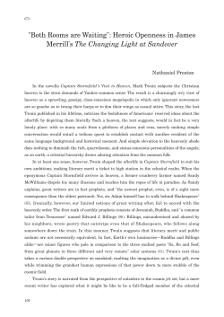 Heroic Openness in James Merrills The Changing Light at Sandover