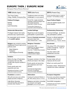 Europe: Then and Now