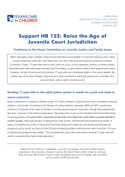 RTA testimony 3.8 Final - Texans Care for Children
