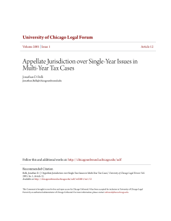 Appellate Jurisdiction over Single-Year Issues in Multi