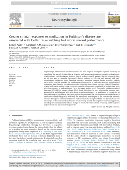Greater striatal responses to medication in