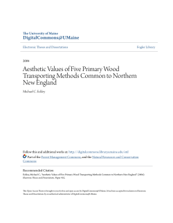 Aesthetic Values of Five Primary Wood Transporting Methods