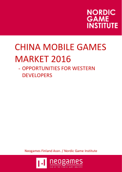 China mobile games market