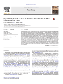 Functional organization for musical consonance and tonal pitch