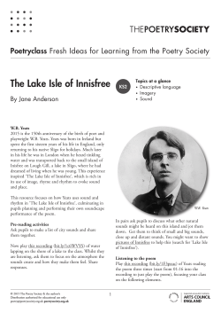 The Lake Isle of Innisfree - Poetry Class