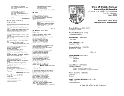 Choir of Christ`s College Cambridge University