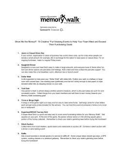 Show Me the Money!!! 15 Creative &ldquo;Fun&rdquo;draising Events to Help
