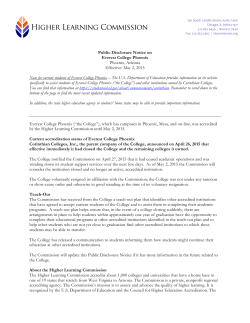Public Disclosure Notice on Everest College Phoenix Phoenix