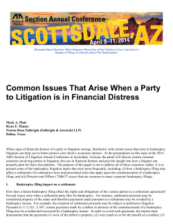 Common Issues That Arise When a Party to Litigation is in Financial
