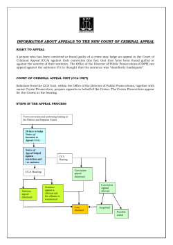 information about appeals to the nsw court of criminal appeal