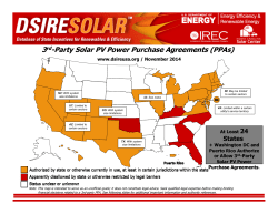 3rd-Party Solar PV Power Purchase Agreements (PPAs).