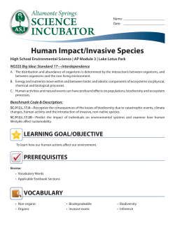 Module 3 - Human Impact/Invasive Species