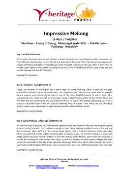 proposed itinerary - V