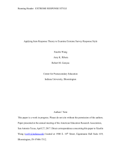 Applying item response theory to examine extreme survey