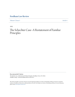 The Schechter Case - FLASH: The Fordham Law Archive of