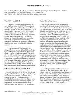 Snow Provisions in ASCE 7-05