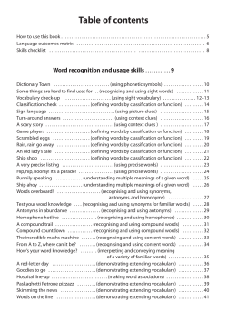Table of contents - Hawker Brownlow Education