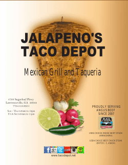 Jalapeno`s Taco Depot / MENU PAGE