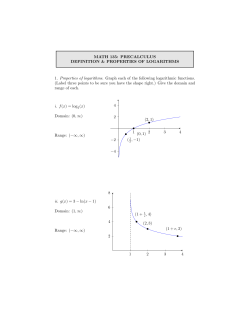 Logarithms - Douglas Weathers