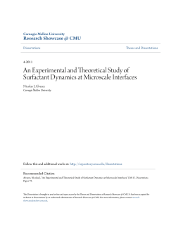 An Experimental and Theoretical Study of Surfactant Dynamics at