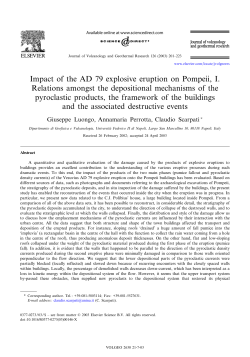 Impact of the AD 79 explosive eruption on Pompeii, I. Relations