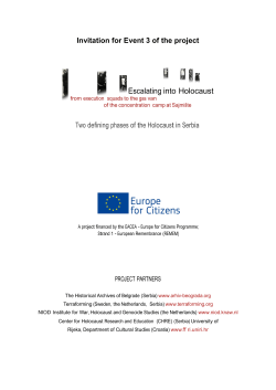 Escalating into Holocaust - European Holocaust Research