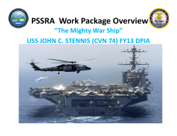 CVN 74 PSSRA Work Package Overview Brief