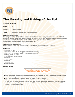 The Meaning and Making of the Tipi
