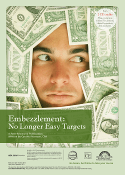 Embezzlement - Dental Academy of CE
