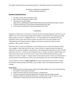 AP English Literature - The Highlands School