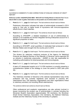 Competent authority response to draft report