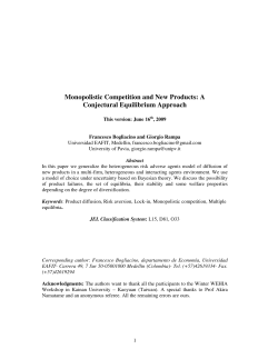 Monopolistic Competition and New Products: A Conjectural
