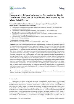 Comparative LCA of Alternative Scenarios for Waste Treatment: The