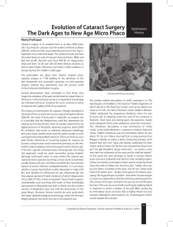 Evolution of Cataract Surgery The Dark Ages to New Age