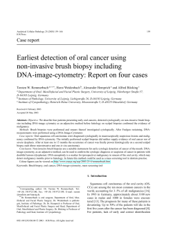 Earliest detection of oral cancer using non-invasive brush