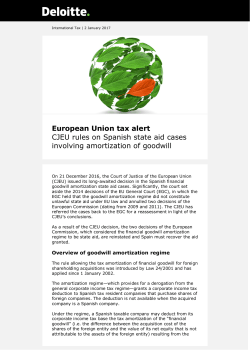 European Union tax alert: CJEU rules on Spanish state aid cases