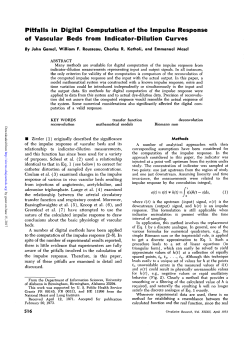 Pitfalls in Digital Computation of the Impulse Response of Vascular