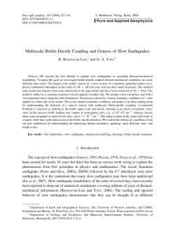 Multiscale Brittle-Ductile Coupling and Genesis of Slow Earthquakes