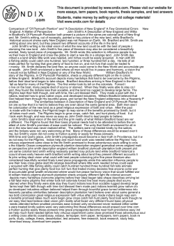 Comparison of \"Of Plymouth Plantion\" and \"A Description o