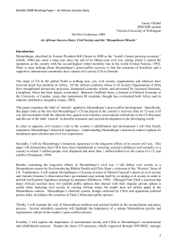 An African Success Story - Civil Society and the