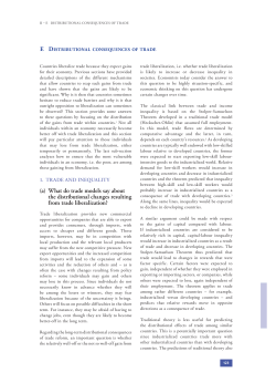 (a) What do trade models say about the distributional changes