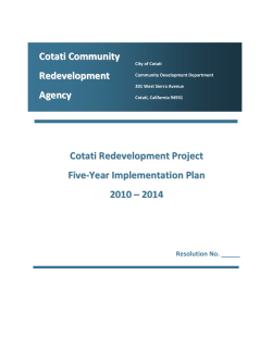 Cotati Redevelopment Project 5-Year Implementation