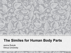 The Similes for Human Body Parts