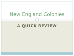New England Colonies