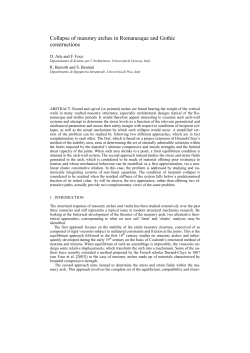 Collapse of masonry arches in Romanesque and Gothic constructions