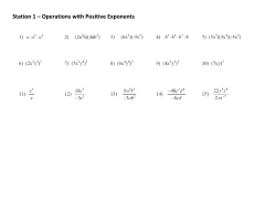 Review for Test 3.2 Exponents