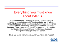 Everything you must know about PARIS !