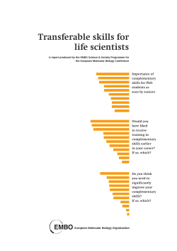 Transferable skills for life scientists