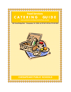 Food Services C A T E R I N G GU I D E