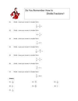 Do You Remember How to Divide Fractions?